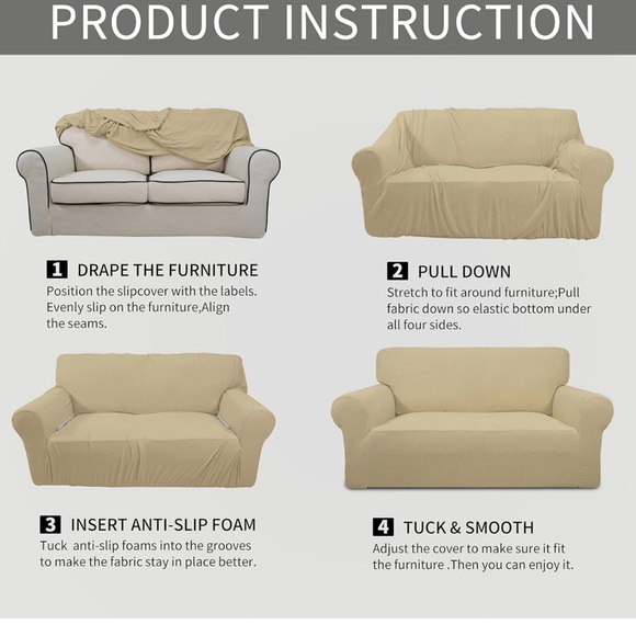 Easy-Going Stretch Oversized Chair Sofa Slipcover 1-Piece Couch Sofa Cover - Picture 5 of 5